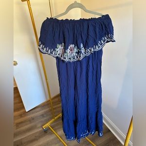 American Eagle Strapless Midi Romper/Dress